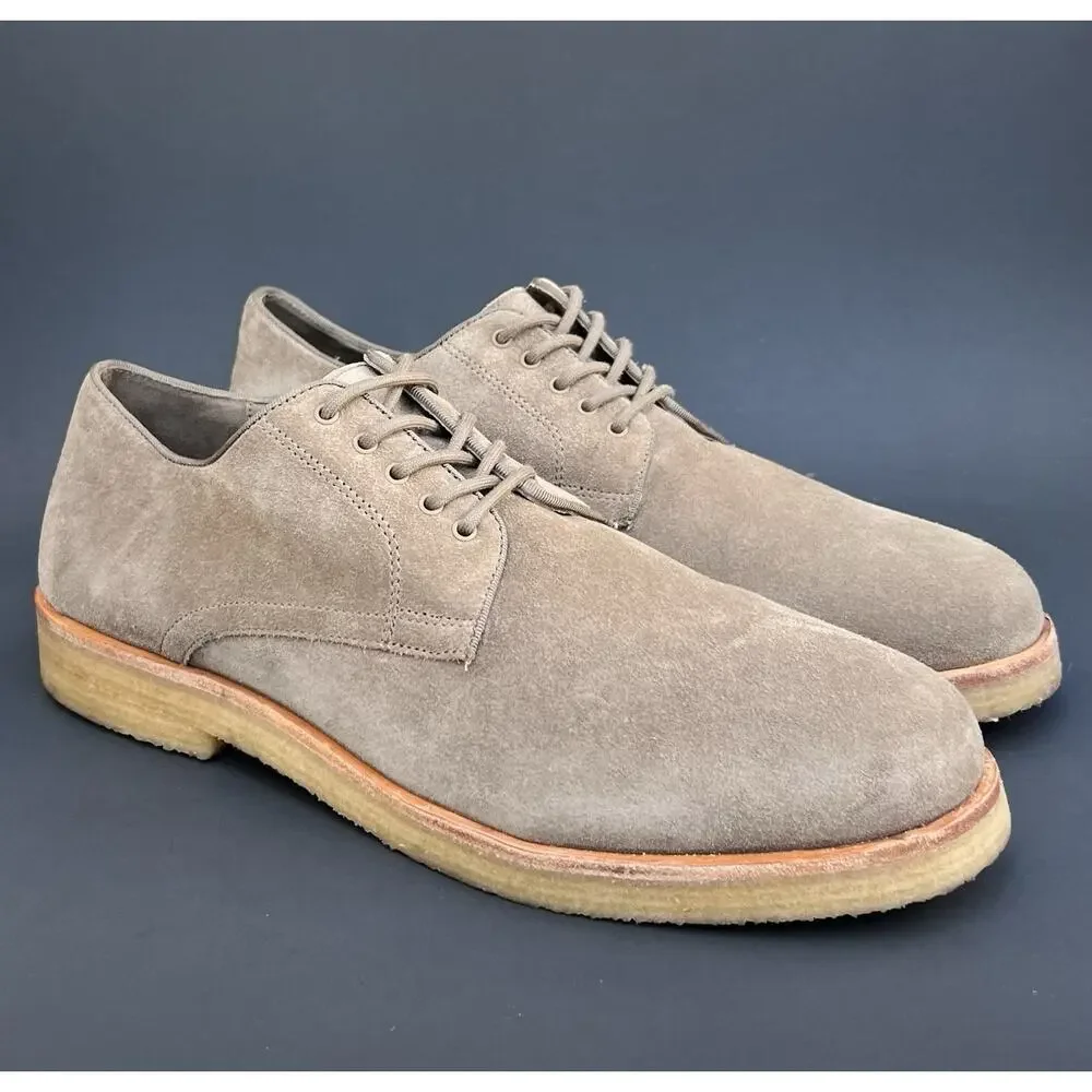 VINCE Westwood Plain Toe Tan Suede Derby Shoes Men’s Size 11 US